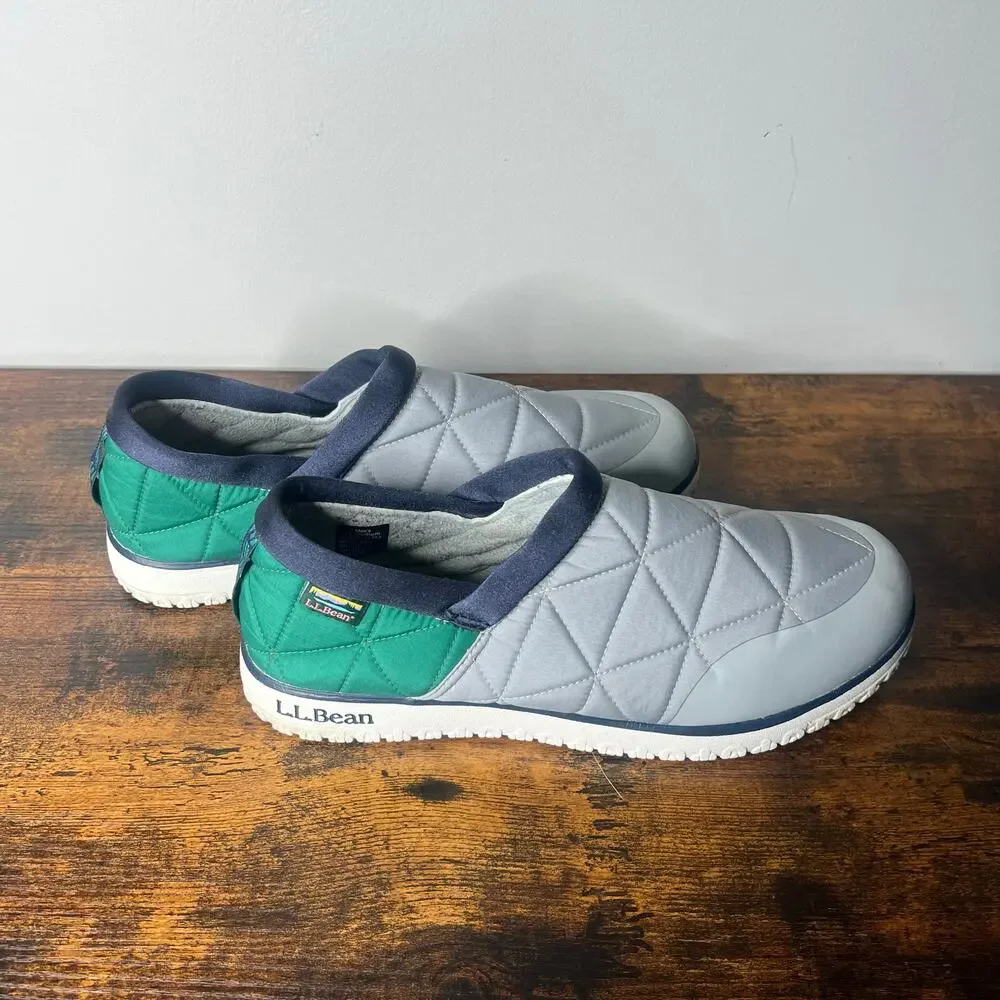 L.L.‎ Bean Ultralight PrimaLoft Slip-Ons Green Grey Men's 12 Medium *No Insert*